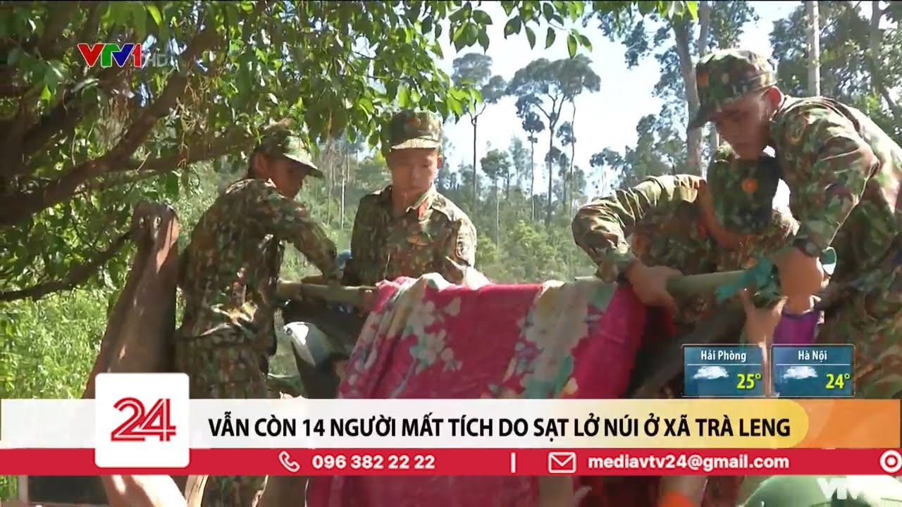 Còn 14 người mất tích do sạt lở núi ở xã Trà Leng