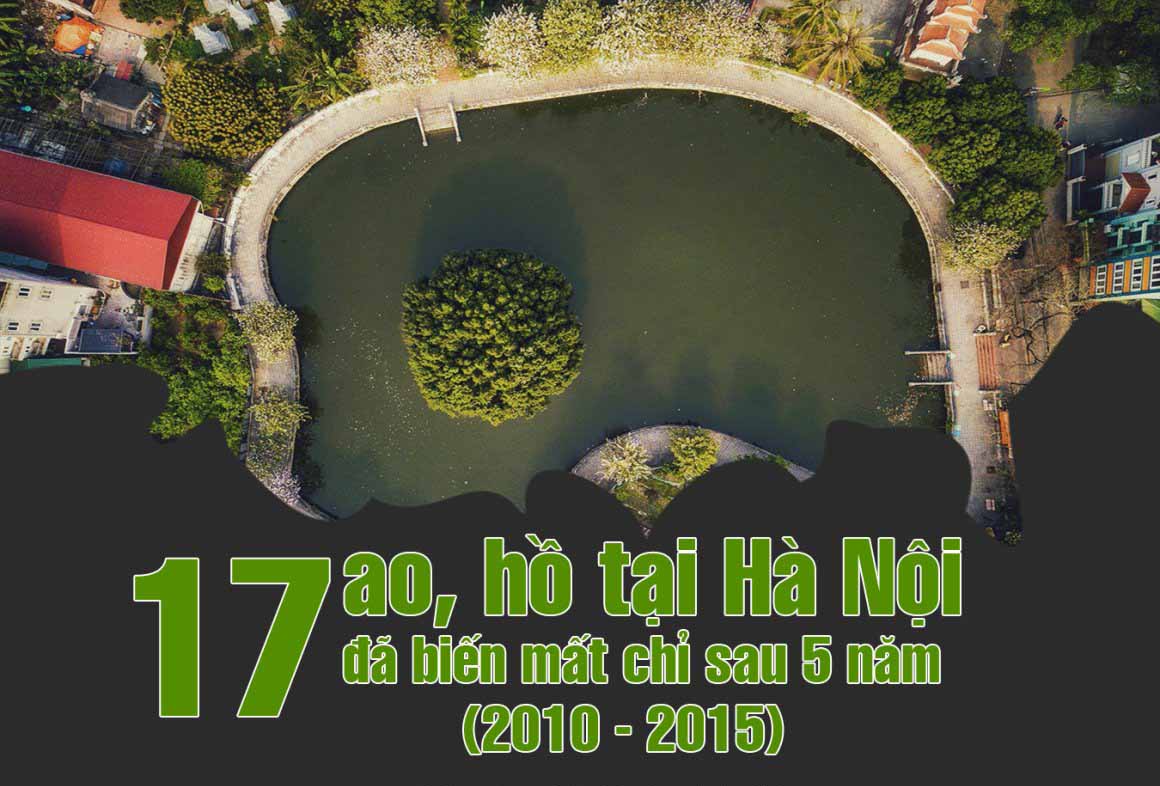 17 ao, hồ tại Hà Nội đã biến mất chỉ sau 5 năm