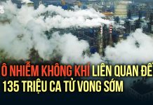 Ô nhiễm không khí liên quan đến 135 triệu ca tử vong sớm